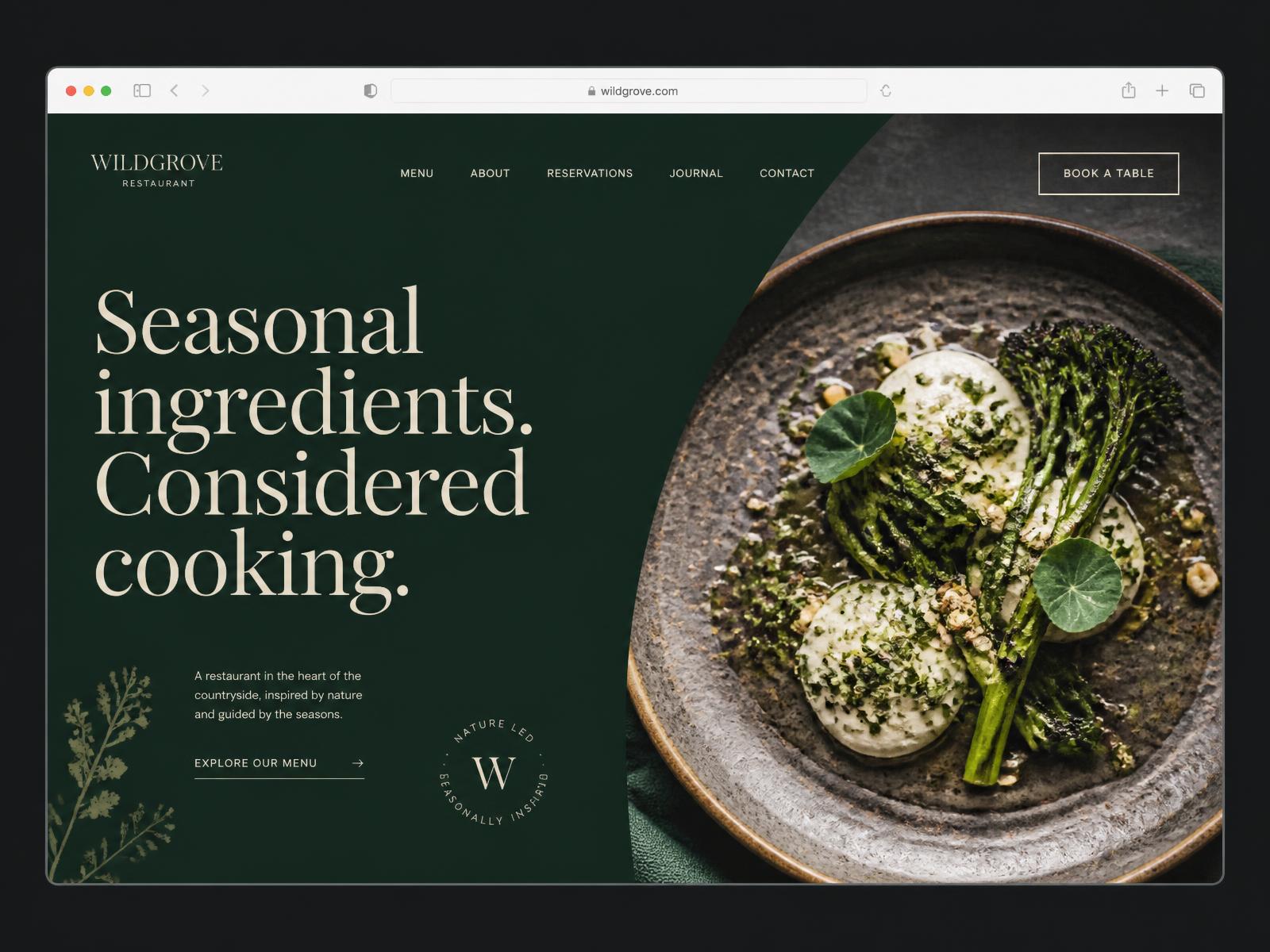 Aurora architecture studio website — desktop